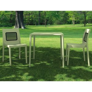 Градинска маса RFG Forza, квадратна, пластмасова, бяла