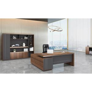 Бюро RFG Chicago, с контейнер, 1200 х 600 х 750 mm, ПДЧ 25 mm, дъб Рейн и тъмносиво