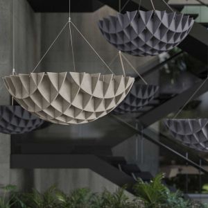 Акустичен панел Narbutas Shade, тип облак, PET филц, сив