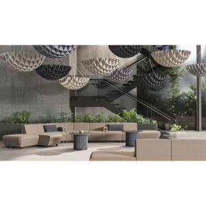 Акустичен панел Narbutas Shade, тип облак, PET филц, сив