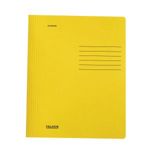 Falken Папка, картонена, с машинка, жълта