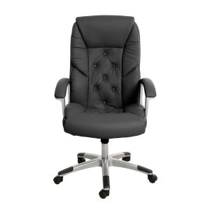 Директорски стол Oscar, екокожа, Tilt механизъм, до 120 kg, черен