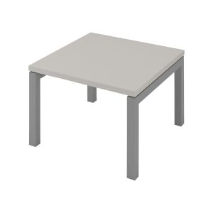 Ниска маса Narbutas Nova, 600 x 600 х 400 mm, квадратен плот, ПДЧ, перленосив меламин, сив метал, крак тип U
