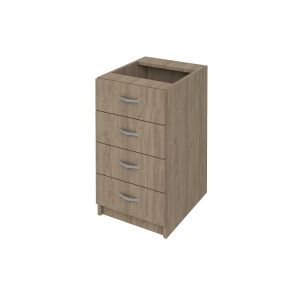 Контейнер за бюро KN101, носещ, с 4 чекмеджета, 40 x 50 x 71.5 cm, ПДЧ, цвят лукс