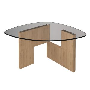 Ниска маса HMS08, 93 x 61 x 42 cm, овален плот