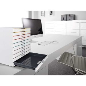 Durable Бокс за документи Varicolor, с 10 чекмеджета ,бял