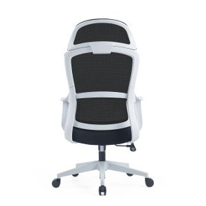 Директорски стол RFG Best HB Gray, дамаска и меш, Tilt механизъм, до 120 kg, черна седалка, черна облегалка