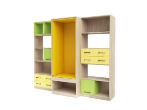 Композиция библиотека RFG Libra 1-N, 2334 х 600 х 1993 mm, ПДЧ 18 mm