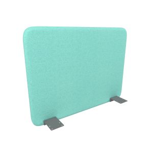 Шумоизолиращ преграден панел за бюро Narbutas Top 530, 700 x 36 x 530 mm, дамаска Velito Presto светла мента, сив метал