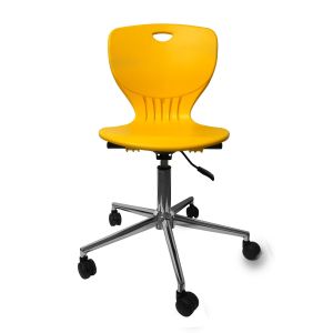 Ученически стол RFG Maxima Move Chrome, полипропилен, до 120 kg, жълт