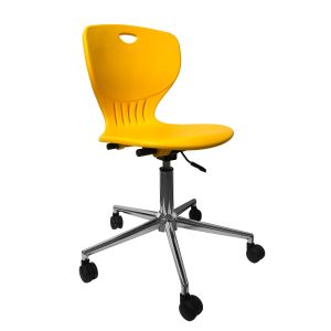 Ученически стол RFG Maxima Move Chrome, полипропилен, до 120 kg, жълт