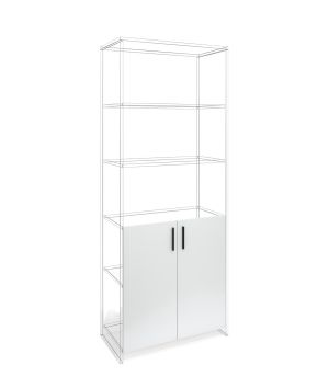 Врата RFG RV3 Monaco S3, 380 х 18 х 760 mm, ПДЧ 18 mm, 2 броя в комплект, бял