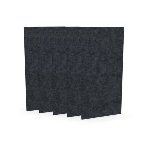 Акустично пано Narbutas Pet, правоъгълник, 200 х 400 х 9 mm, PET филц, 5 броя, тъмносиво