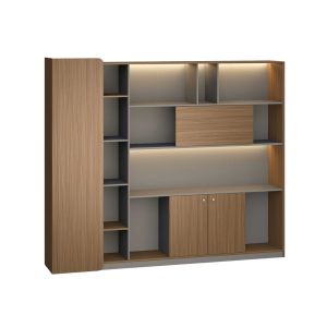 Шкаф RFG Parma, 2400 х 400 х 2000 mm, ПДЧ, орех и тъмносиво