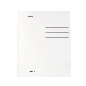 Falken Папка, картонена, с машинка, бяла
