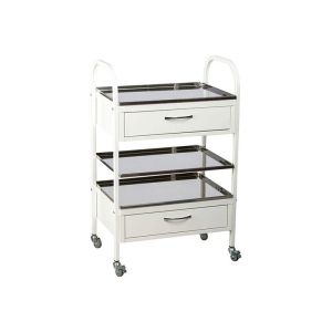 Количка, манипулационна, с две чекмеджета, метална