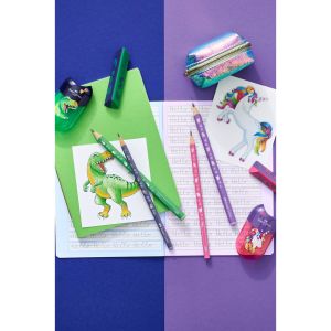 Faber-Castell Молив Jumbo Еднорог, чернографитен, НВ, лилав