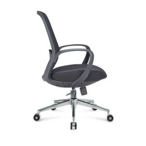 Офис стол RFG Egg W Chrome, дамаска и меш, полипропиленова основа, до 130 kg, черен