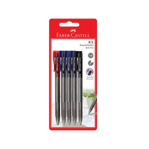 Faber-Castell Химикалка RX10, автоматична, 1.0 mm, 5 броя, асорти