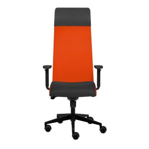 Ергономичен стол Tronhill Solium Executive, дамаска и меш, Synchronous механизъм, до 120 kg, червен