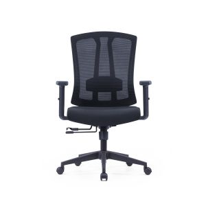 Ергономичен офис стол RFG Primo W, дамаска и меш, Multi-function механизъм, до 130 kg, черен