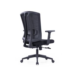 Ергономичен офис стол RFG Primo W, дамаска и меш, Multi-function механизъм, до 130 kg, черен