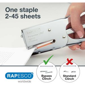 Rapesco Телбод Porpoise One, тип клещи, с включени 1000 телчета 24/8 и несесер