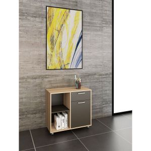 Шкаф RFG Milano, 800 х 400 х 750 mm, ПДЧ, светъл дъб и сиво