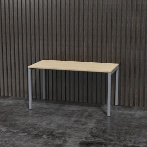 Бюро Narbutas Nova U, 1400 x 700 x 740 mm, меламин избелен дъб, сив метал, крак тип U