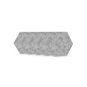 Акустично пано Narbutas Pet, шестоъгълник, 173 х 200 х 9 mm, PET филц, 5 броя, светлосиво