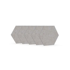 Акустично пано Narbutas Pet, шестоъгълник, 173 х 200 х 9 mm, PET филц, 5 броя, светлобежово