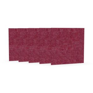 Акустично пано Narbutas Pet, квадрат, 200 х 200 х 9 mm, PET филц, 5 броя, тъмнорозово