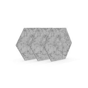 Акустично пано Narbutas Pet, шестоъгълник, 173 х 200 х 9 mm, PET филц, 3 броя, светлосиво