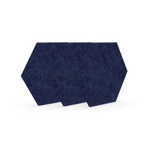 Акустично пано Narbutas Pet, шестоъгълник, 173 х 200 х 9 mm, PET филц, 3 броя, тъмносиньо