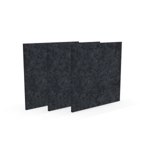 Акустично пано Narbutas Pet, квадрат, 200 х 200 х 9 mm, PET филц, 3 броя, тъмносиво
