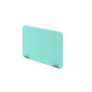 Шумоизолиращ преграден панел за бюро Narbutas Top 530, 800 x 36 x 530 mm, дамаска Velito Presto светла мента, ПДЧ 16 mm, сив метал