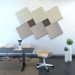 Шумоизолиращ стенен панел Modus Narbuta, 800 x 40 x 800 mm, дамаска Velito Presto светла мента