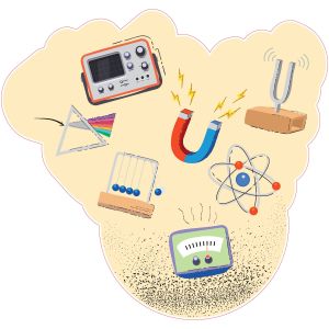 STEM Стикер, Природни науки - Физика, комплект G8, 80 cm, стикер 1