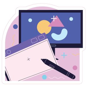 STEM Стикер, Зала за дигитални изкуства, комплект B9, 80 cm, стикер 5