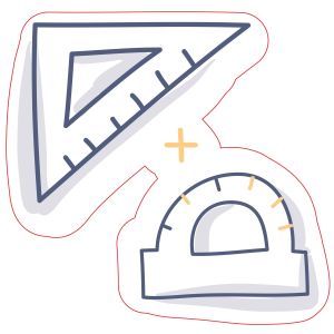 STEM Стикер, Математика и информатика - Математика, комплект D4, 50 cm, стикер 6
