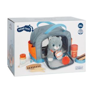 Small Foot Котенце с чанта за носене, с включени аксесоари за грижа