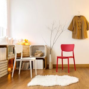 Градински стол RFG Moon, пластмасов, до 120 kg, бежов