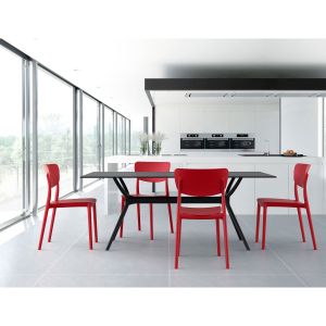 Градински стол RFG Moon, пластмасов, до 120 kg, зелен