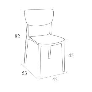 Градински стол RFG Moon, пластмасов, до 120 kg, зелен