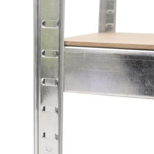 Стелаж RFG, метален, с 5 рафта, 800 х 400 х 2200 mm, MDF, до 200 kg