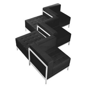 Ъглов модул RFG Neo, ляв, екокожа, 720 х 720 х 700 mm, черен