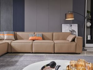 Табуретка RFG Kiano, квадратна, екокожа, 750 х 880 х 420 mm, кафява