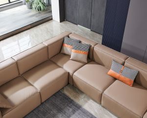 Табуретка RFG Kiano, квадратна, екокожа, 750 х 880 х 420 mm, кафява