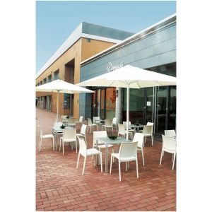 Градински стол RFG Milano, пластмасов, до 120 kg, бял