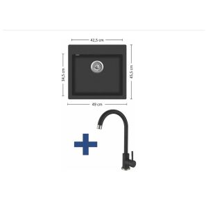 Шкаф RFG Labo, с мивка и батерия, 600 х 600 х 900 mm, ПДЧ 18 mm
